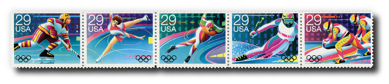 2611-15 - 1992 29c Winter Olympics - Mystic Stamp Company