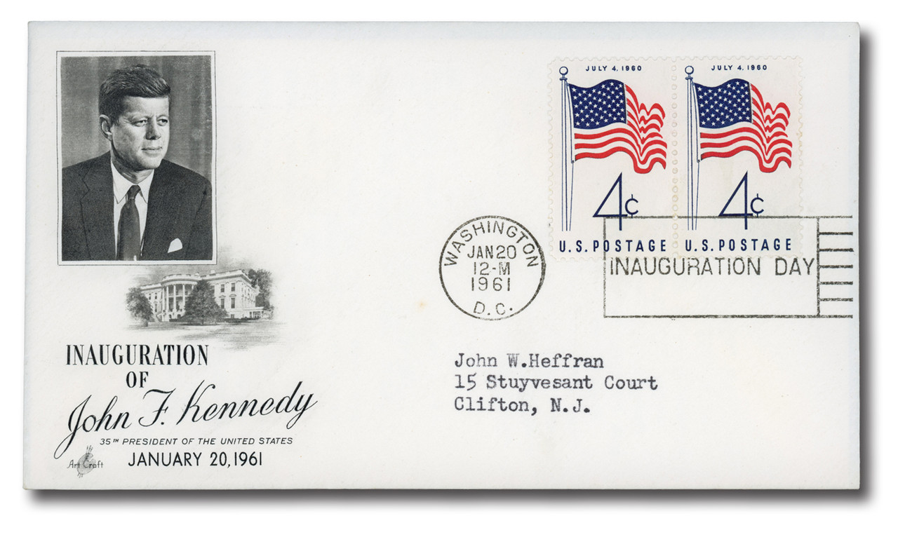 洋書 Front-Shifted ING and ED Groups in Prese IC 1961 - 1961 Inauguration Cover - President John F. Kennedy