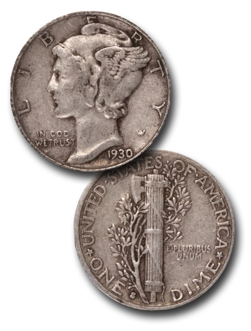 みりゅ CD-930S - 1930-S Mercury Dime - Mystic Stamp Company