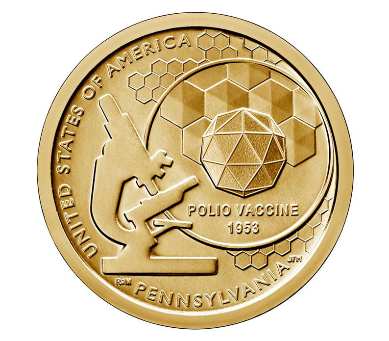 レアリティ★ 計9枚　大玉,渦巻,モンボホロ　 金、銀、新世界へ… ① CAI006 - 2019 $1.00 American Innovation - Polio Vaccine