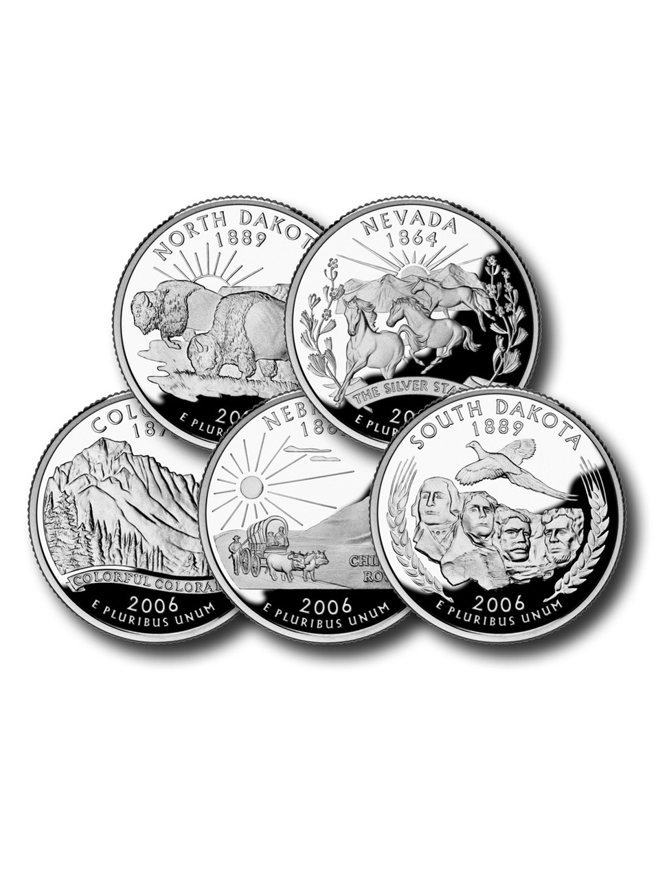 CN200625P - 2006 U.S. Statehood Quarters, P Mint set of 5 - Mystic