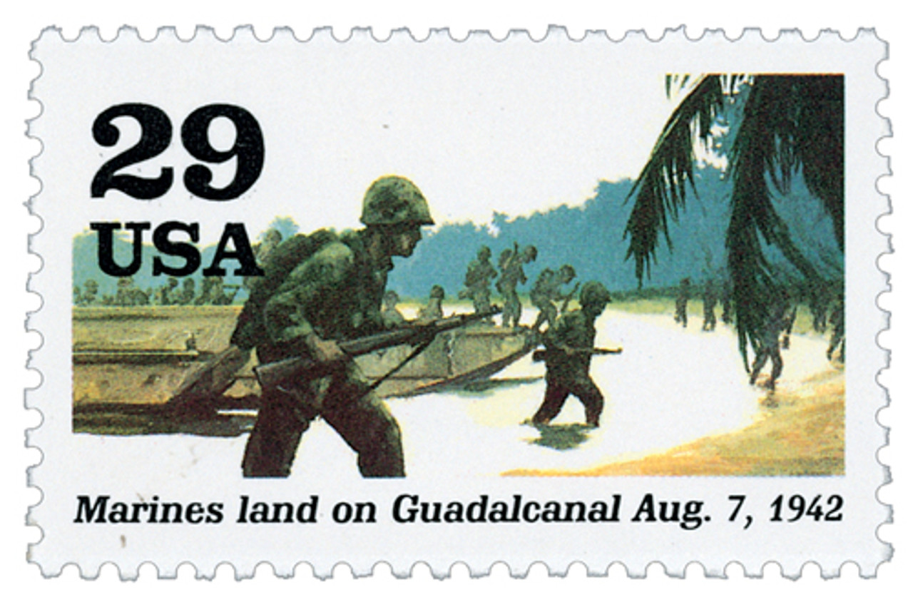 2697i - 1992 29c World War II: Marines Land on Guadalcanal