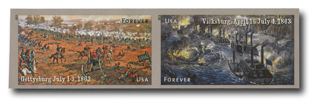 4787-88b - 2013 First-Class Forever Stamp - Imperforate The Civil