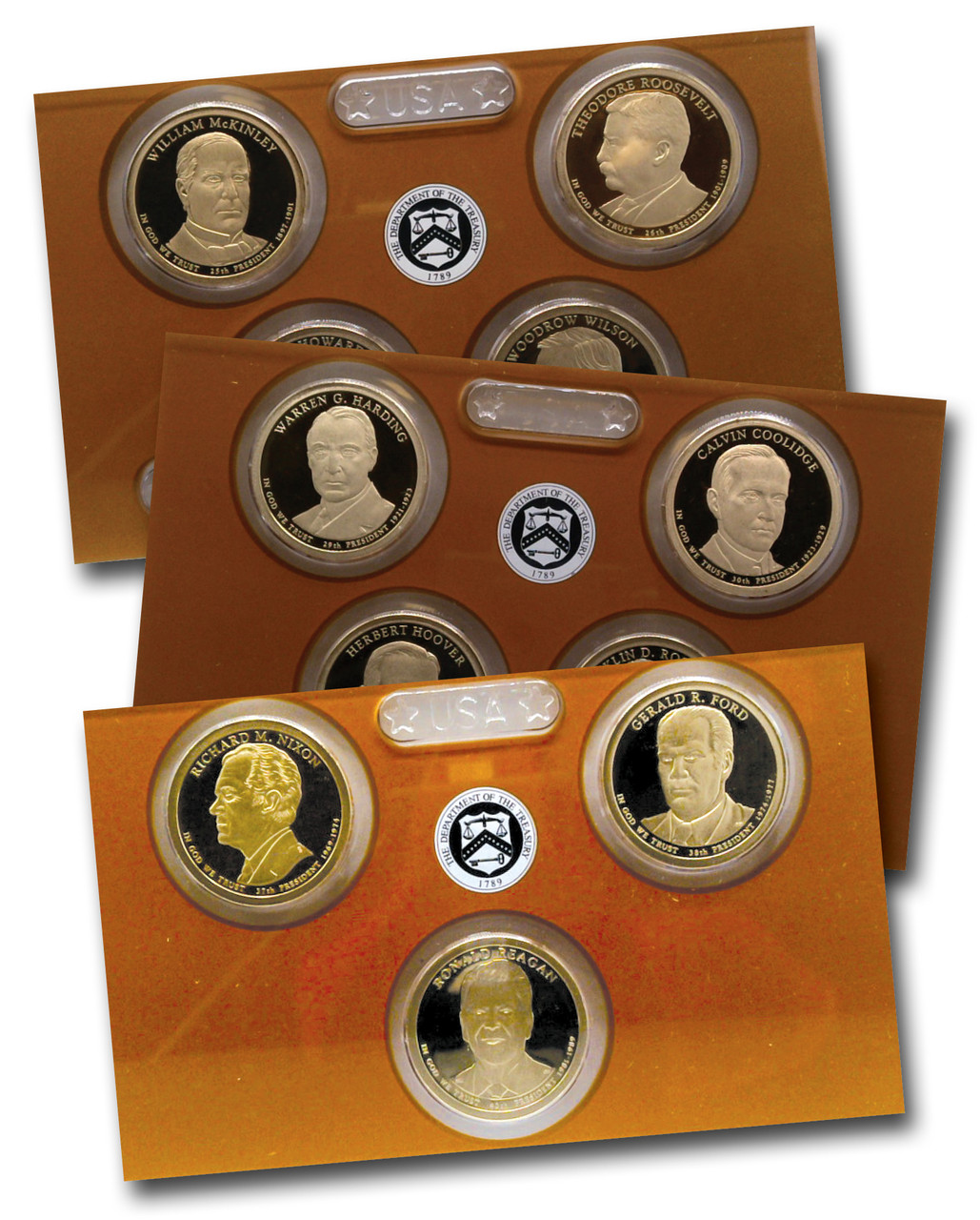 MCN055 - 8 Different Presidential Proof Sets - Mystic Stamp Company