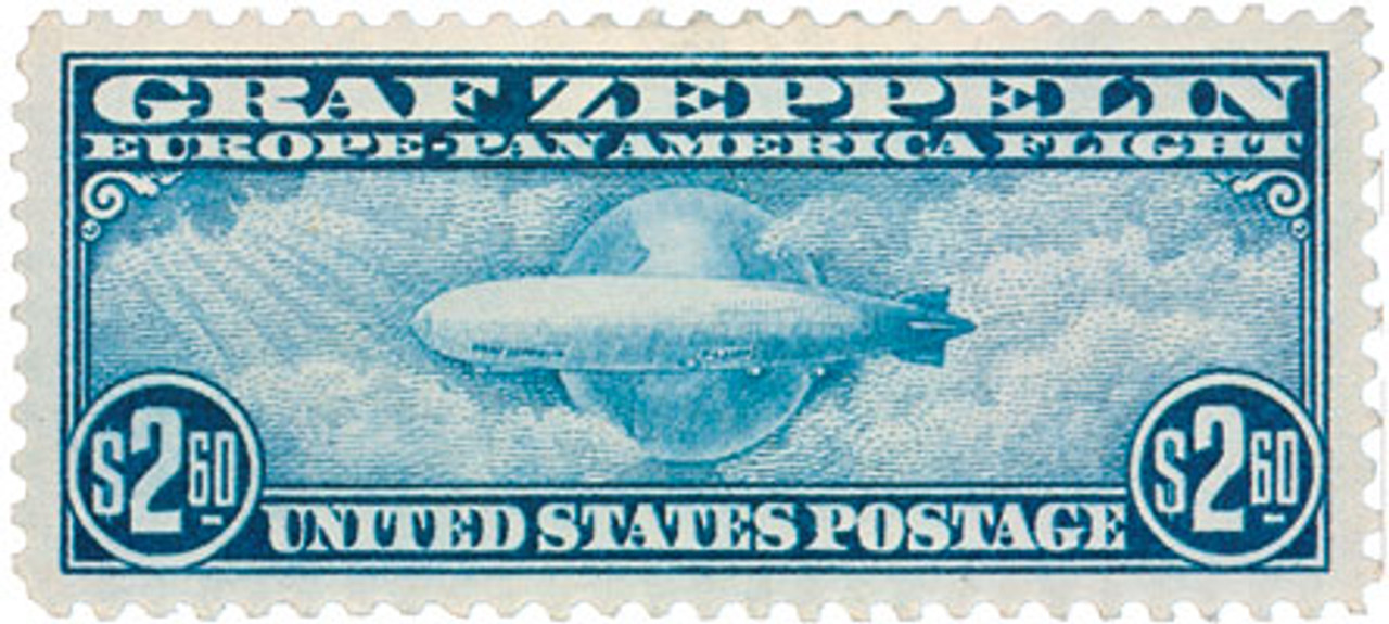 C15 - 1930 $2.60 Graf Zeppelin, Blue - Mystic Stamp Company