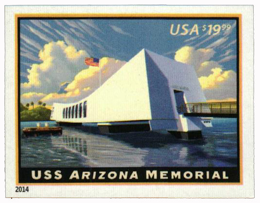 4873a - 2014 $19.99 USS Arizona Memorial, Express Mail