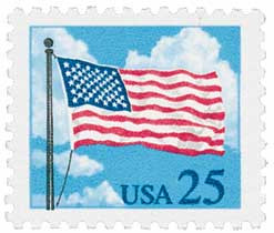 2278 - 1988 25c Flag & Clouds - Mystic Stamp Company