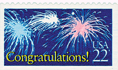 2.5周年 17個 2267 - 1987 22c Special Occasions: Congratulations! - Mystic Stamp