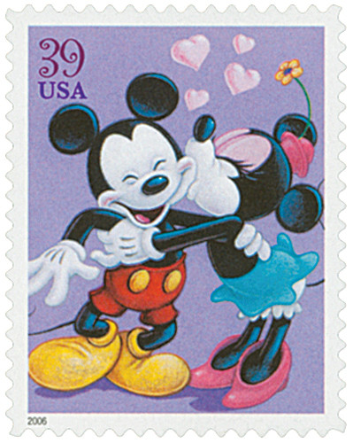 4025 - 2006 39c The Art of Disney: Romance - Mickey & Minnie Mouse