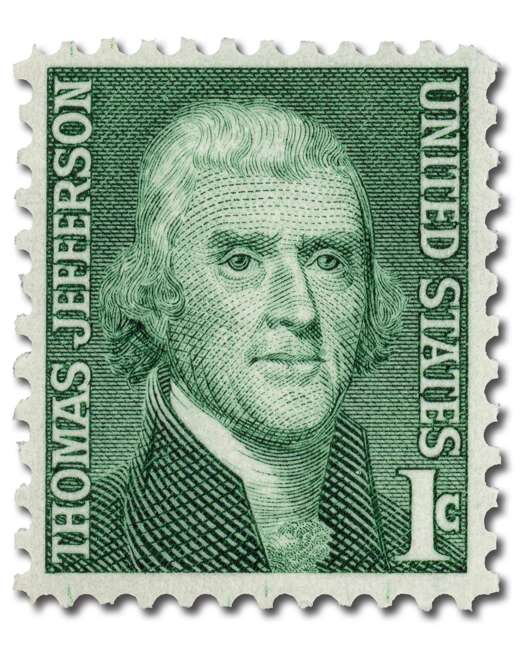 1278 - 1968 1c Prominent Americans: Thomas Jefferson - Mystic