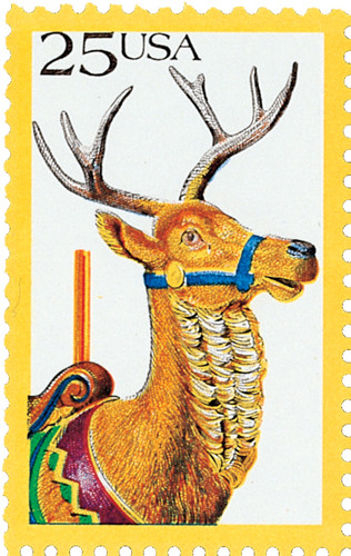 2390 - 1988 25c Carousel Animals: Deer - Mystic Stamp Company