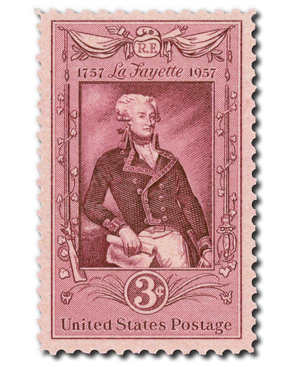 1097 - 1957 3c Lafayette Bicentenary - Mystic Stamp Company