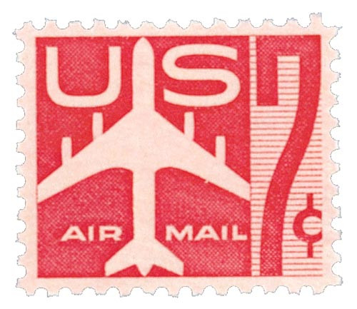 C60 - 1960 7c Jet carmine - Mystic Stamp Company