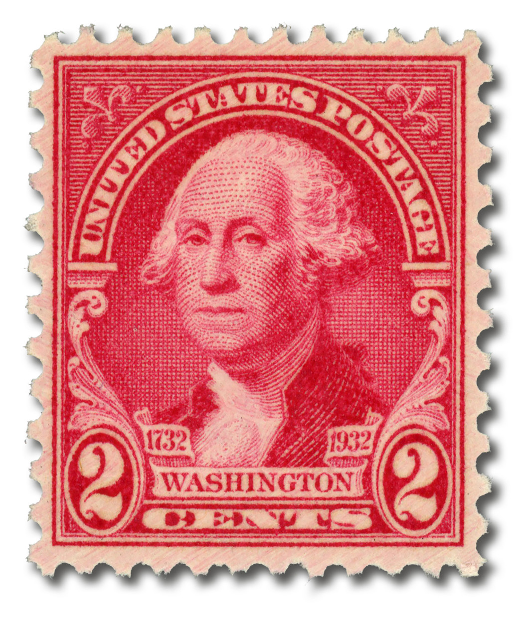 USジョージワシントン2セントレッド使用済切手 USジョージワシントン2セントレッド使用済切手 希少なヴィンテージ