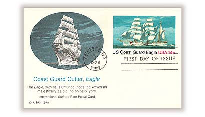 UX76 - 1978 14c Postal Card - Coast Guard - Mystic Stamp Company