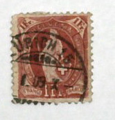 スイスジュネーブクロス 124 - 1907 Switzerland - Mystic Stamp Company