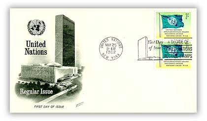 8A105 - 1962 3c United Nations Flag - Mystic Stamp Company