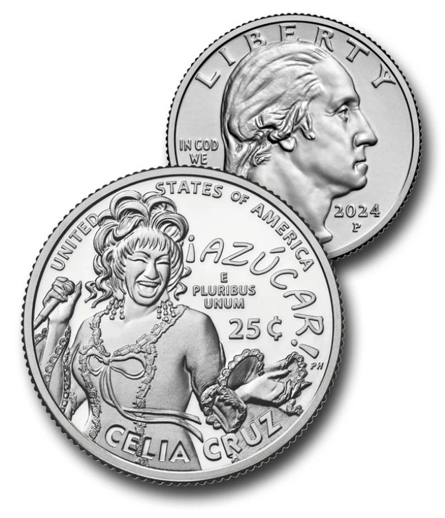 シリアルAP NO.2044 CNAW14P - 2024 American Women Quarters, Celia Cruz, P Mint
