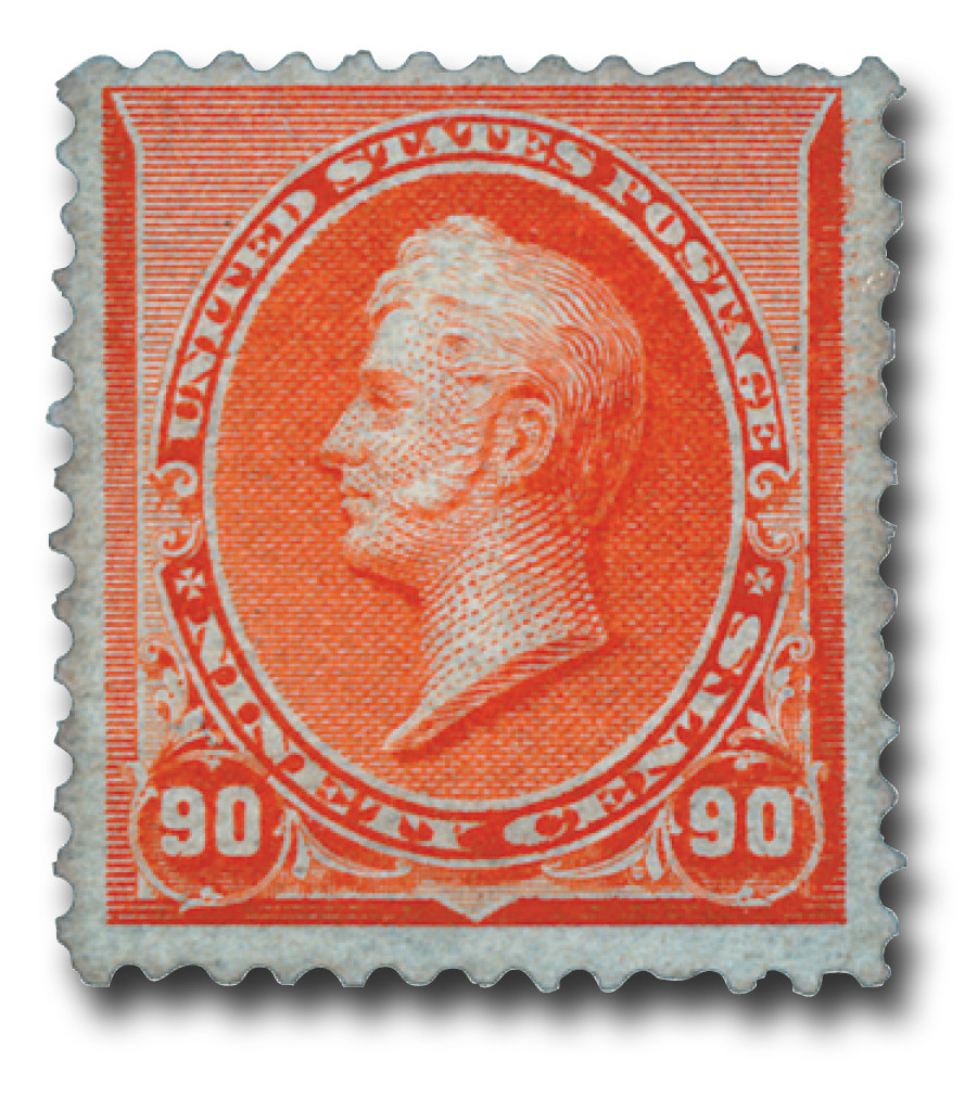 229 - 1890 90c Oliver H. Perry, Orange - Mystic Stamp Company