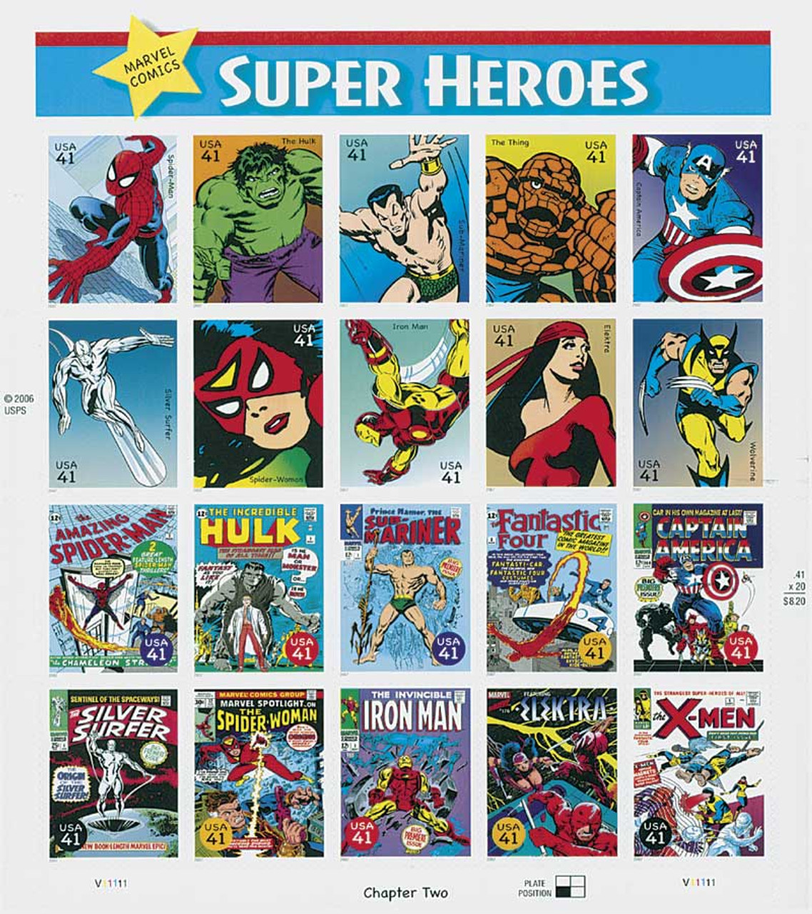 4159 - 2007 41c Marvel Comic Super Heroes - Mystic Stamp Company