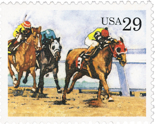2757 1993 29c Sporting Horses: Racing Mystic Stamp Company