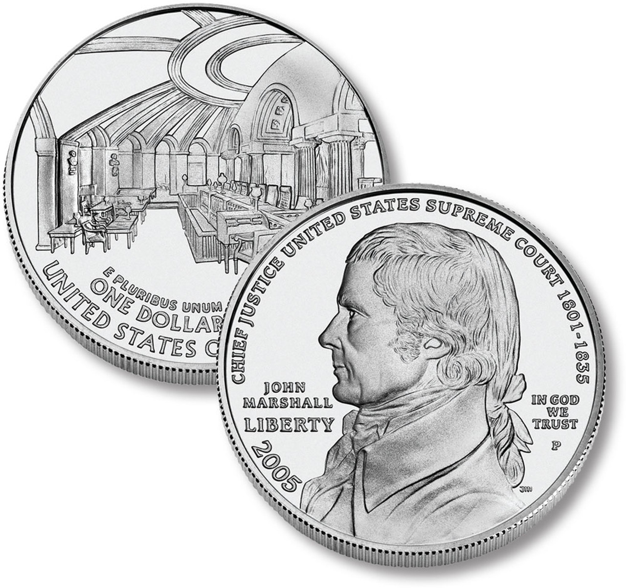 M12120 - 2005 Chief Justice John Marshall Silver Dollar