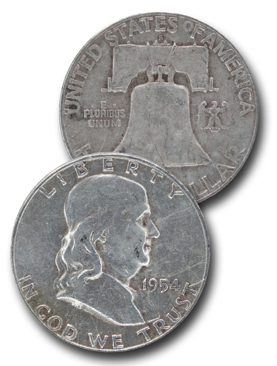 CH-954S - 1954-S Benjamin Franklin Half Dollar - Mystic Stamp Company
