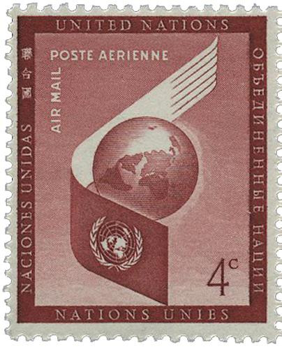 UNC5 - 1957 5c United Nations - Mystic Stamp Company