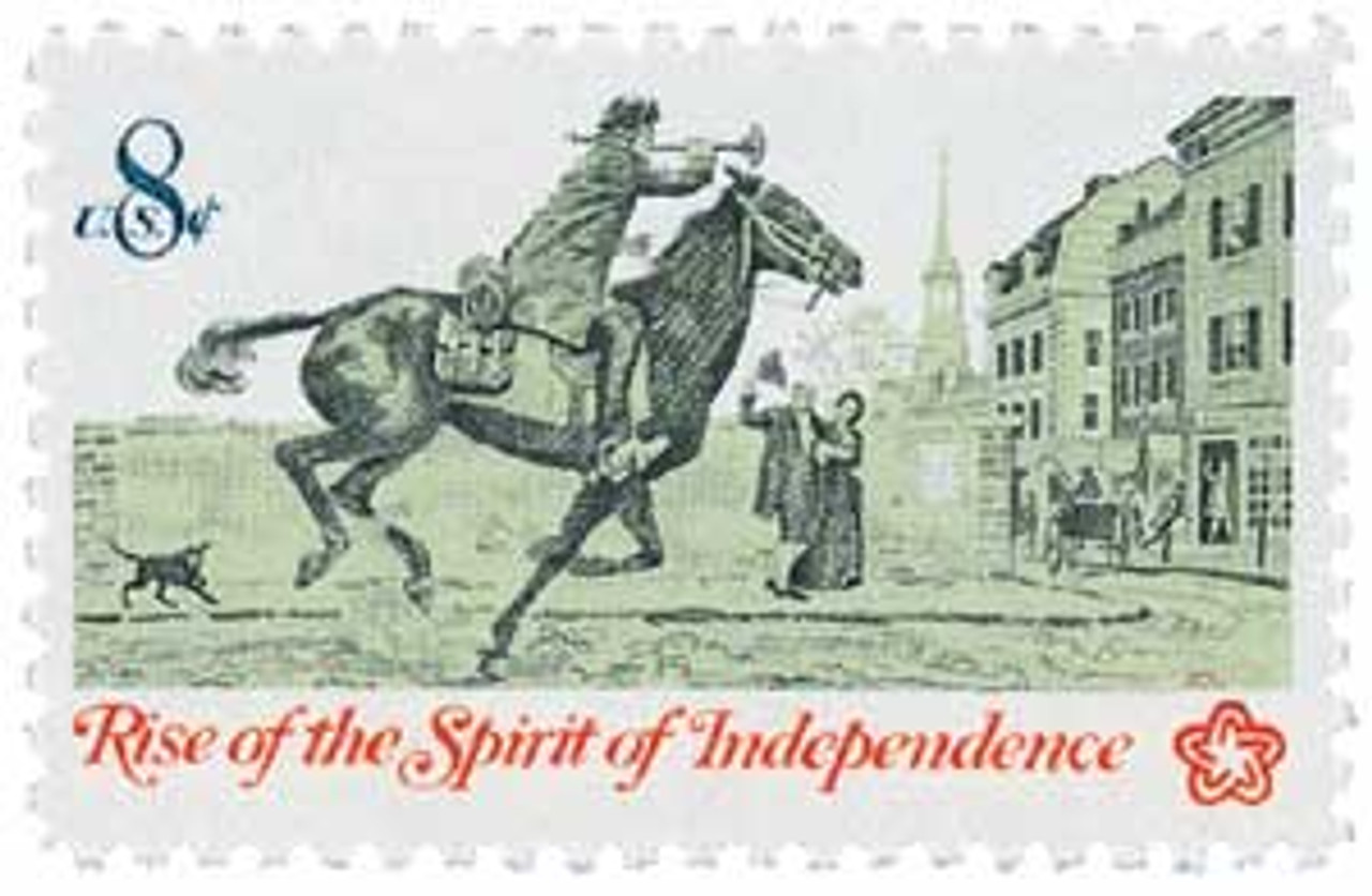 1478 - 1973 8c Colonial Communications: Postrider - Mystic