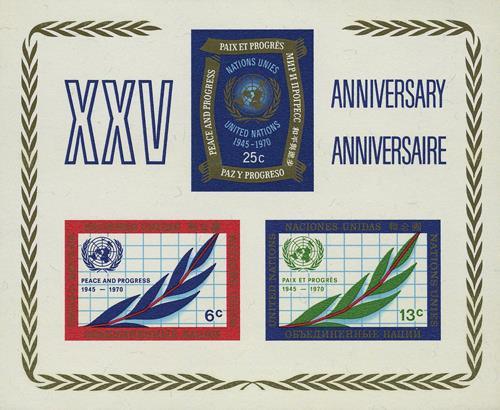 UN212 - 1970 Peace & Progress, S/S - Mystic Stamp Company