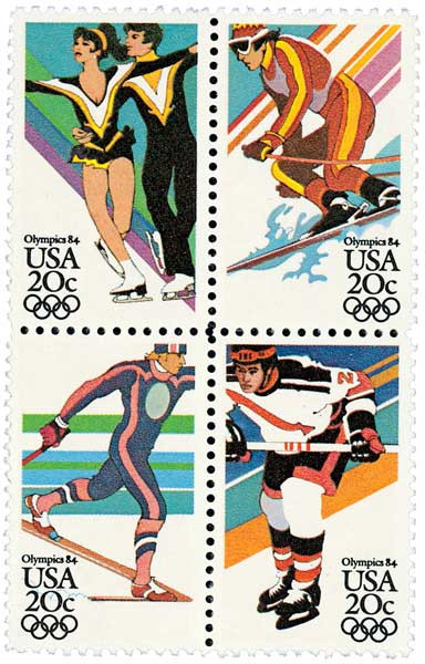 2067-70 - 1984 20c 14th Winter Olympic Games - Mystic Stamp Company