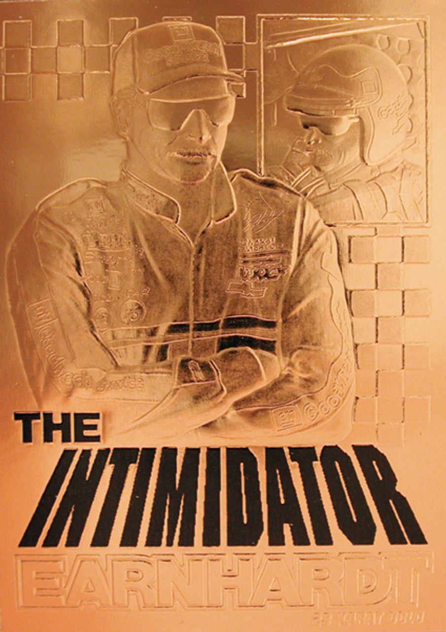 M7822 - Earnhardt Trading Card, 23K Gold w/stand - Mystic Stamp