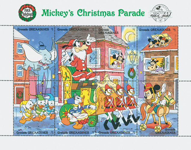 6点まとめ売り】ディズニー 切手 Grenada GRENADINES 6点まとめ売り