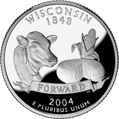 CNWI25P - 2004 Wisconsin State Quarter, P Mint - Mystic Stamp Company