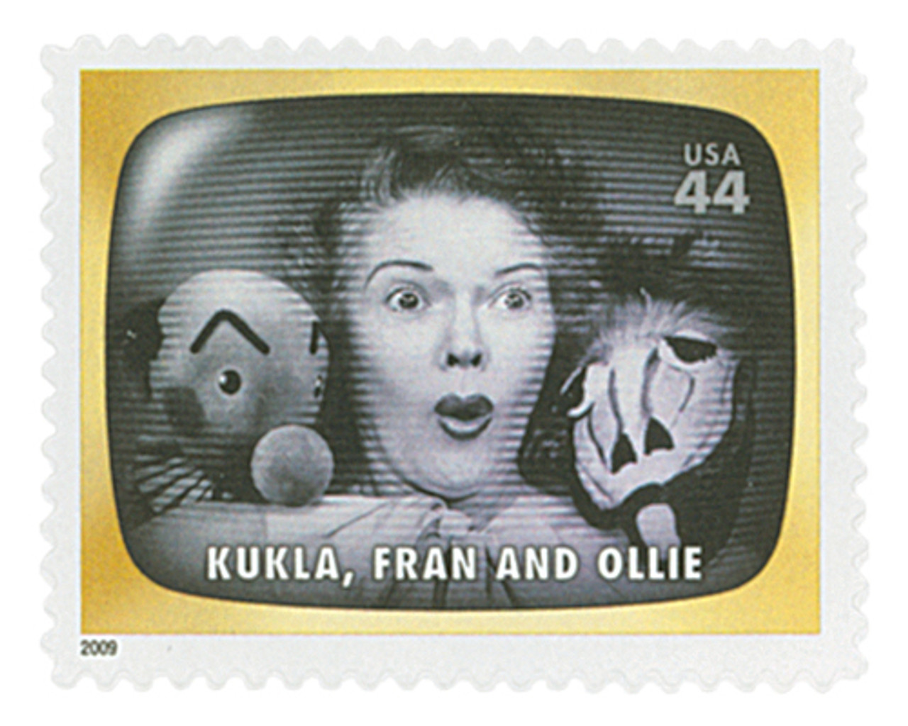4414k - 2009 44c Early TV Memories: Kukla, Fran and Ollie