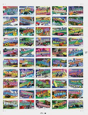 3561-3610 - 2002 34c Greetings From America - Mystic Stamp Company