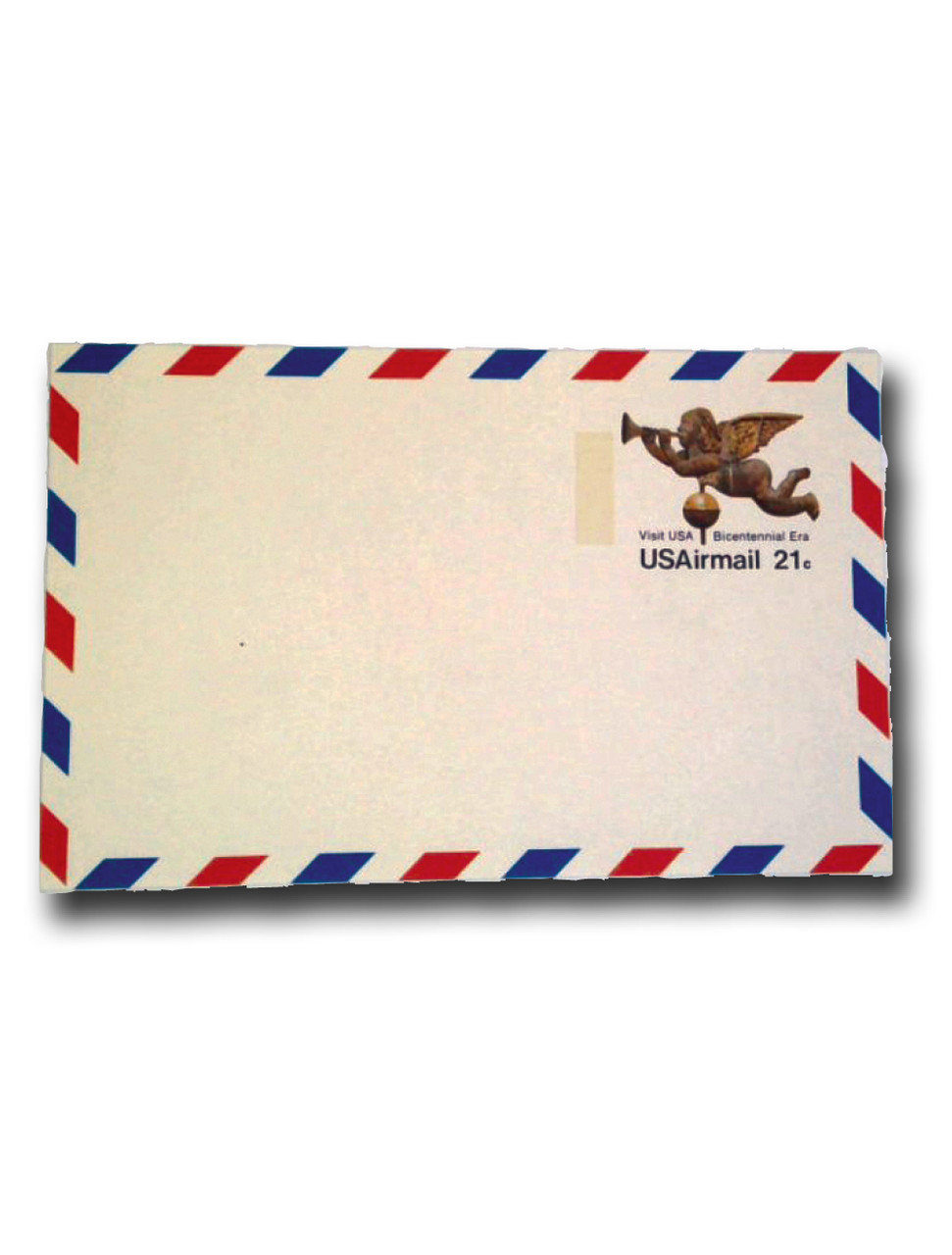 [銭単位]きじ航空　AIRMAIL 5枚 UXC16 - 1975 21c Air Mail Postal Card, Angel Weathervane - Mystic
