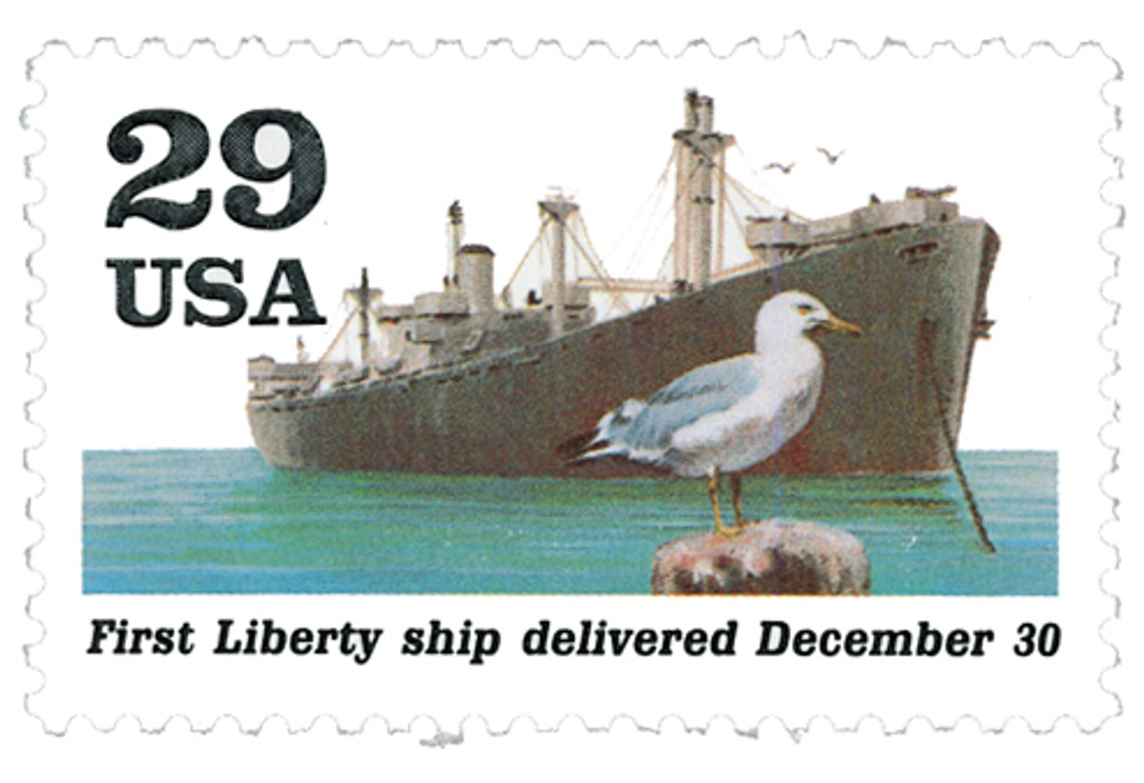 その他 LIBERTY SHIP 1st COLOR 2559h - 1991 29c World War II: First Liberty Ship Delivered