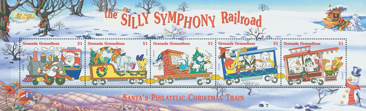 MDS354A - 1998 Disney Celebrates Christmas with Trains, Mint