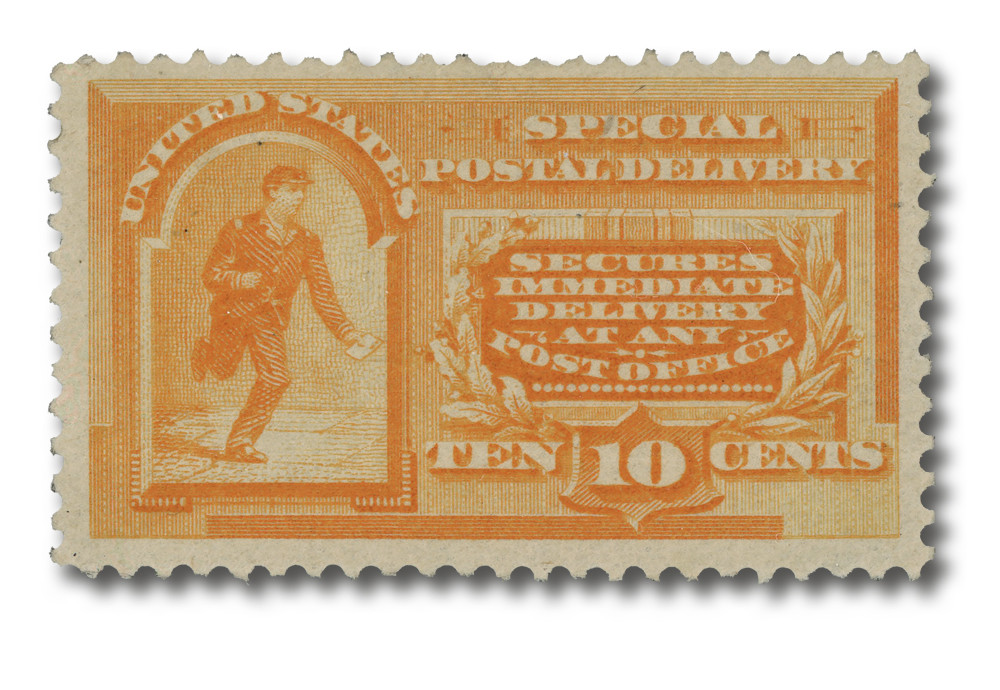 E3 - 1893 10c Special Delivery, Messenger Running, Orange - Mystic