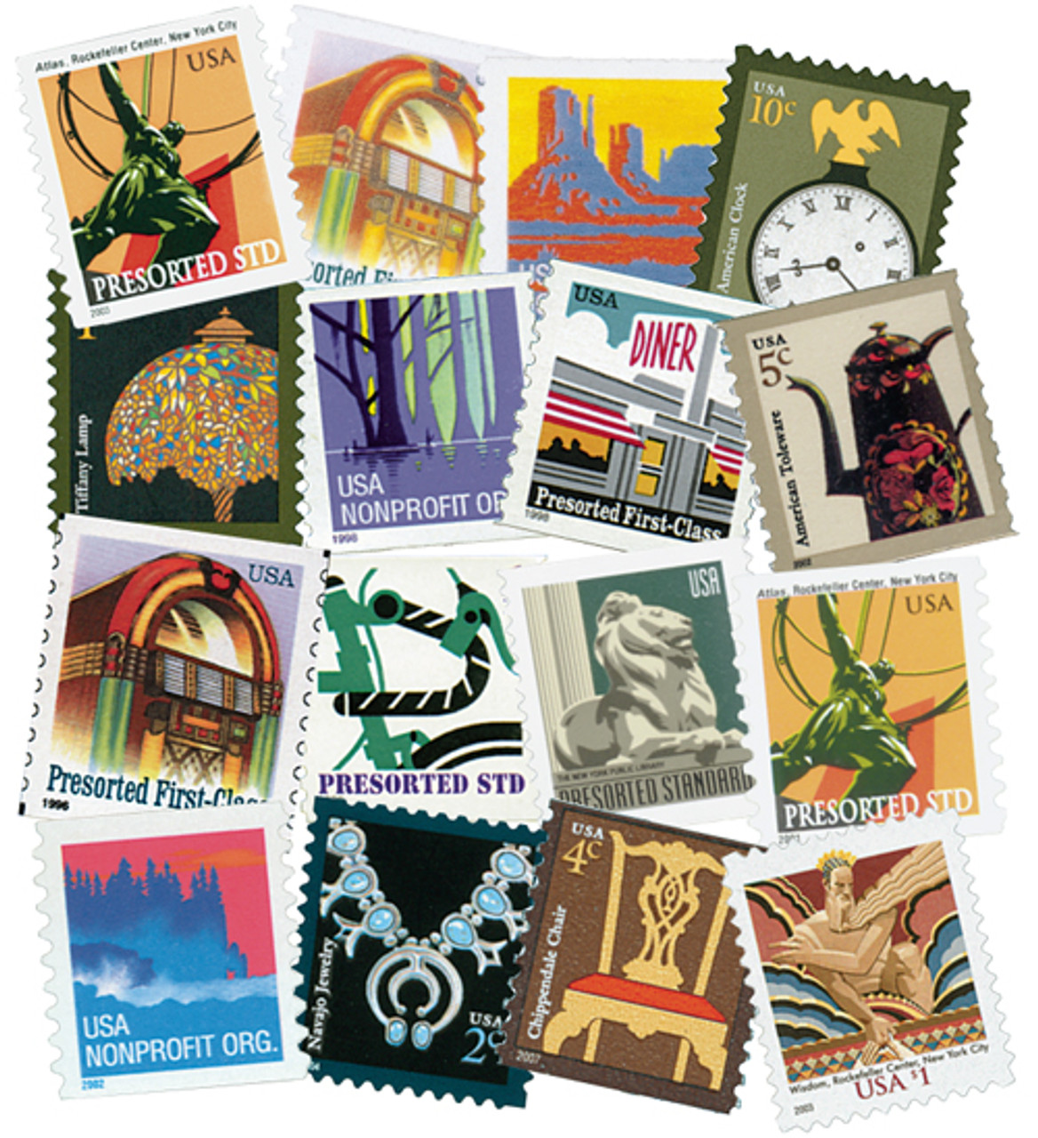 2902/4348 - 1995-2014 American Series, complete set of 55 stamps 2902/4348 - 1995-2014 American Series, complete set of 55 stamps