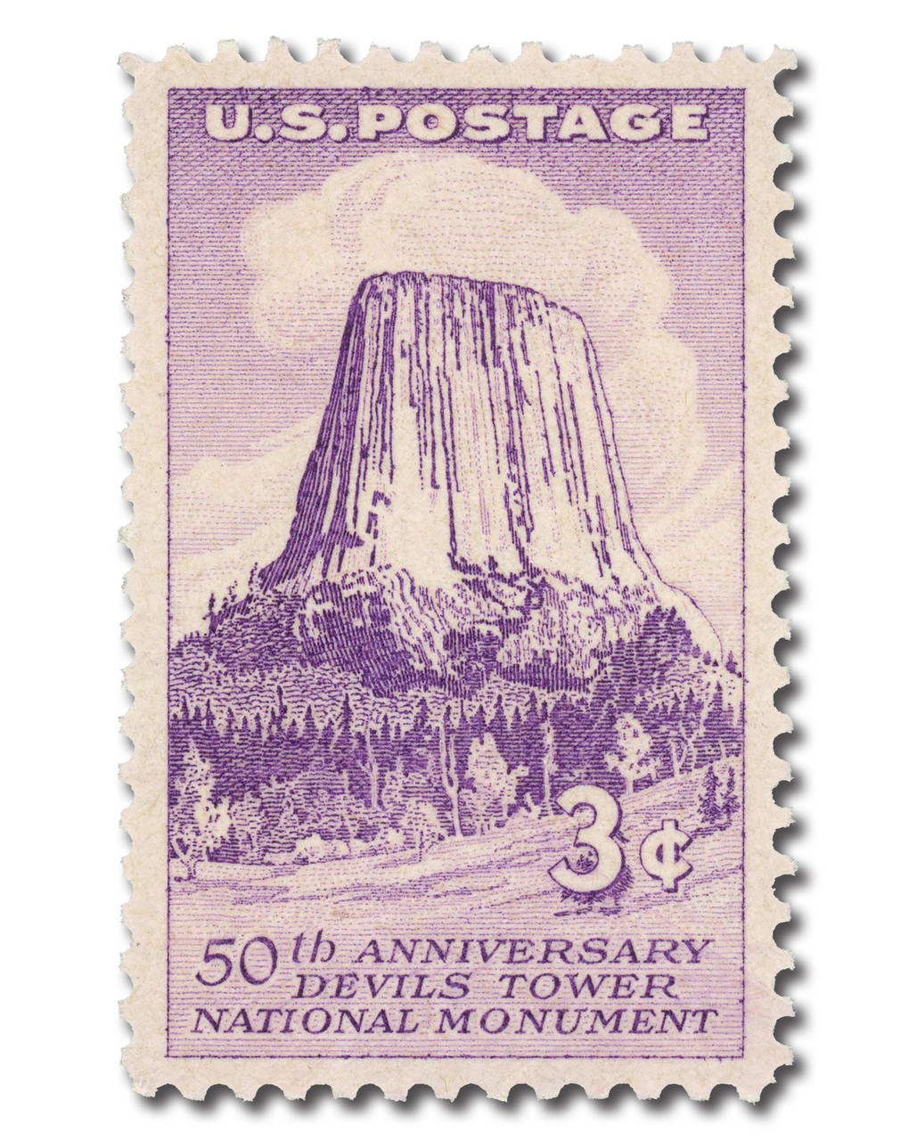 1084 - 1956 3c Devils Tower - Mystic Stamp Company