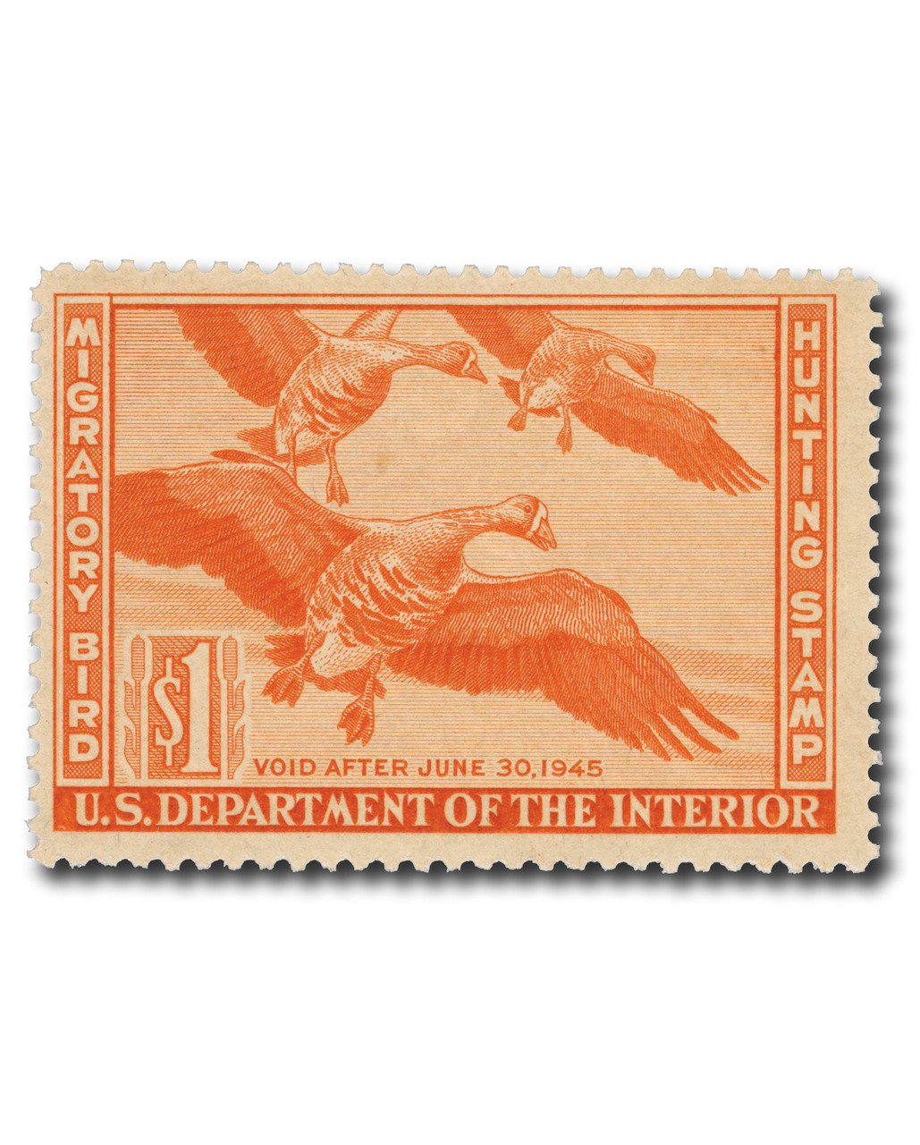 RW11 - 1944 $1.00 Federal Duck Stamp - White-Fronted Geese