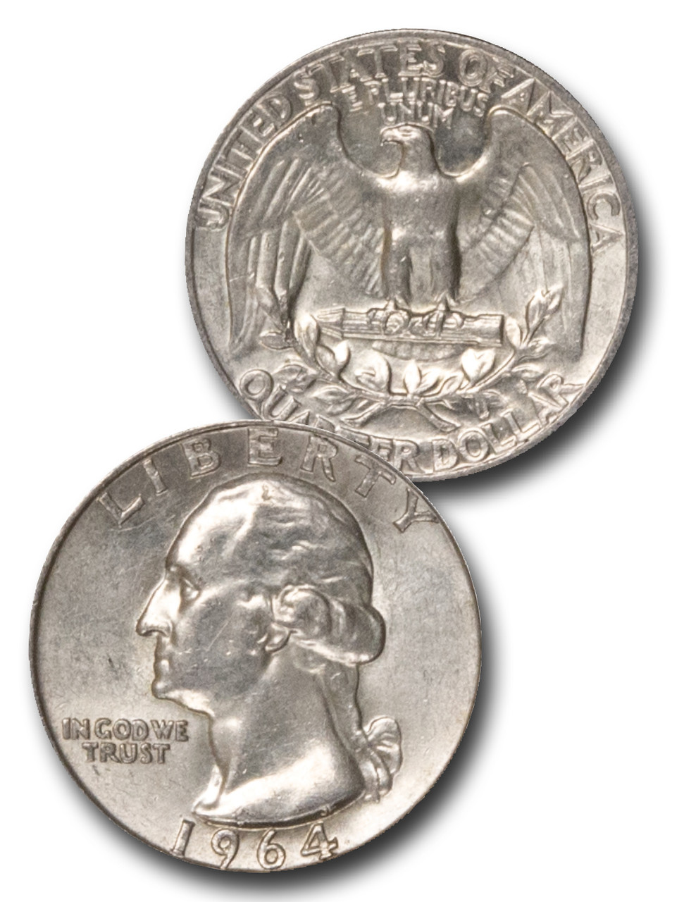 U.S. Silver Coins 1964 コレクション Lot Of 4 US MINT COIN SET 1964-P 90% SILVER Double Struck