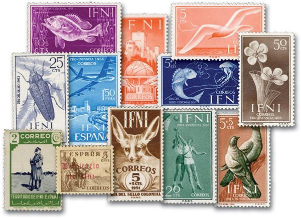 M8502 - Ifni, 50 Different Stamps - Mystic Stamp Company