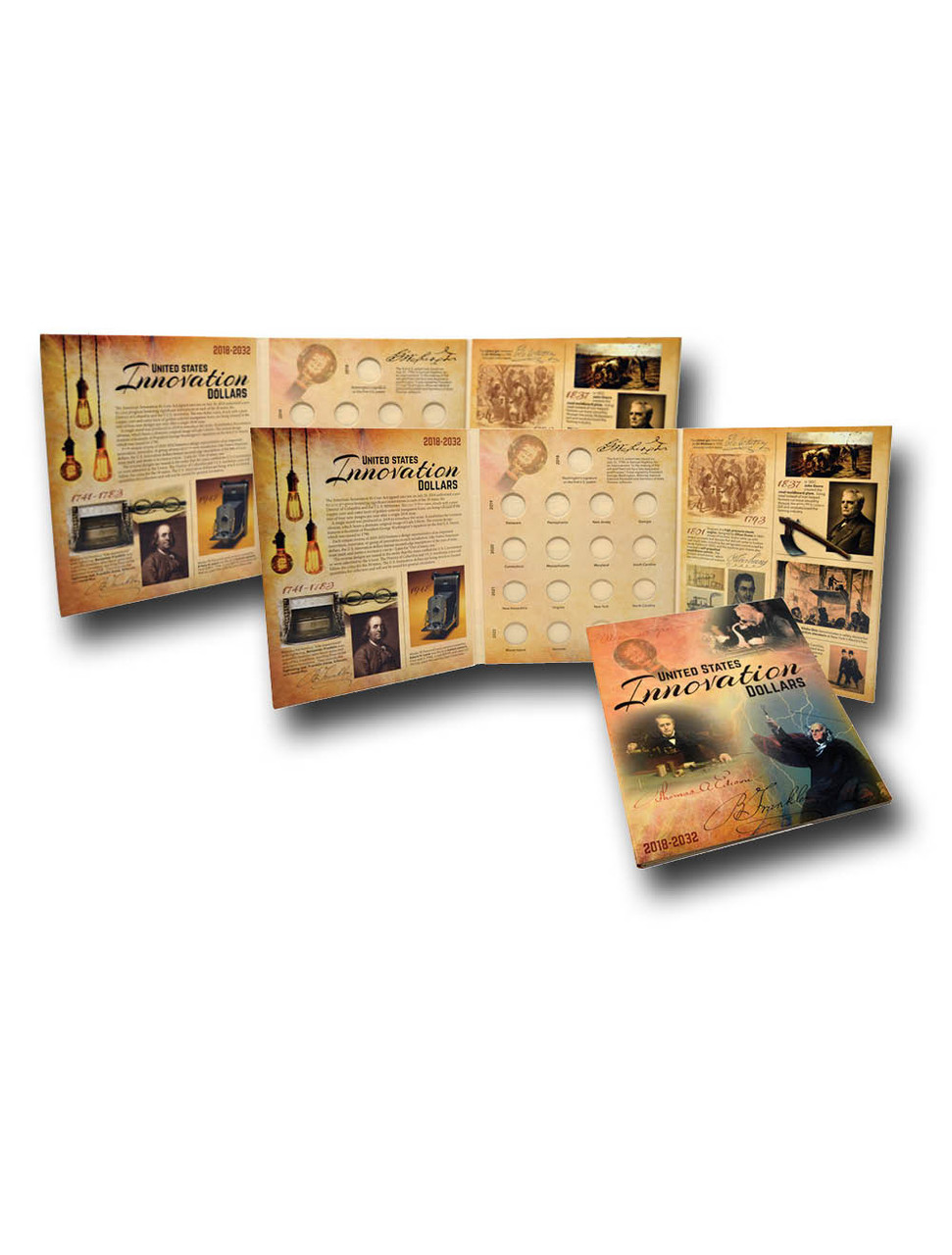 ドールフォーラムジャパン　15冊セット＋おまけ CNF8a - 2018-32 U.S. Innovation Dollars set of 2 Folders - Mystic