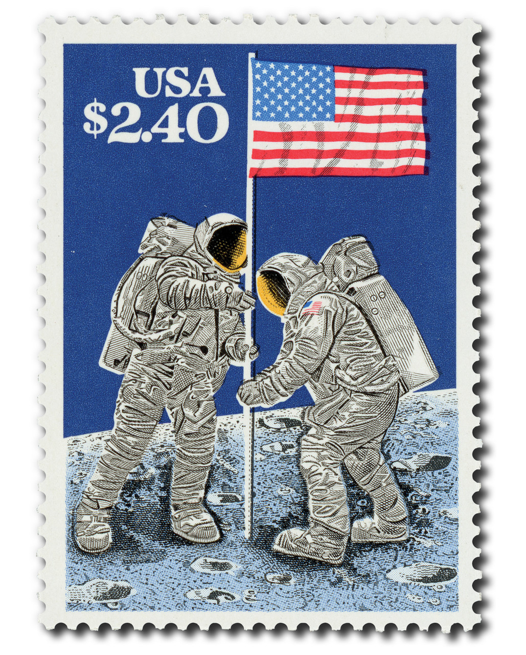 2419 - 1989 $2.40 Moon Landing - Mystic Stamp Company