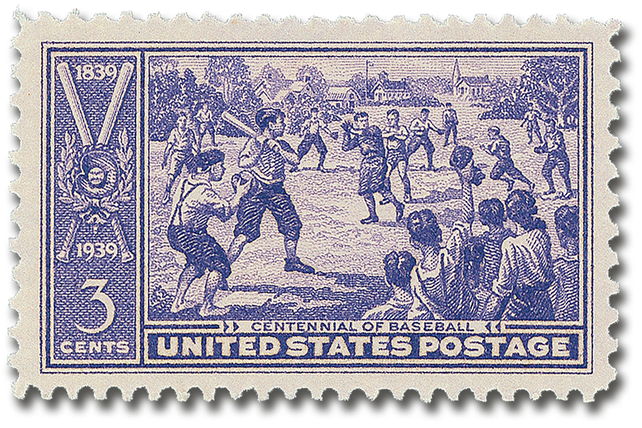855 - 1939 3c Baseball Centennial - Mystic Stamp Company