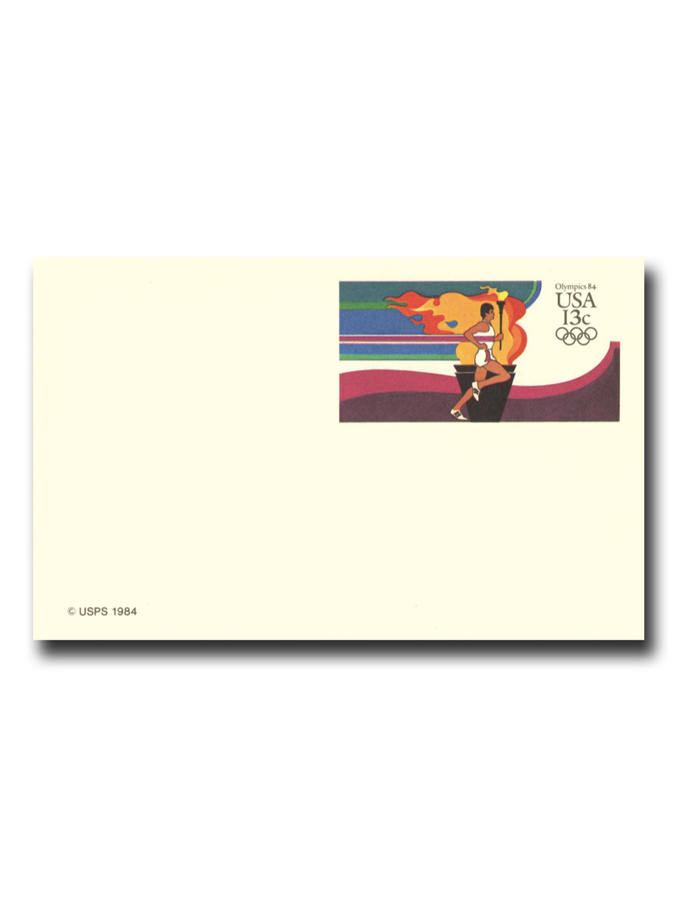 コレクション Postal card UX102 - 1984 13c Summer Olympics, Runner Carrying Torch, Postal