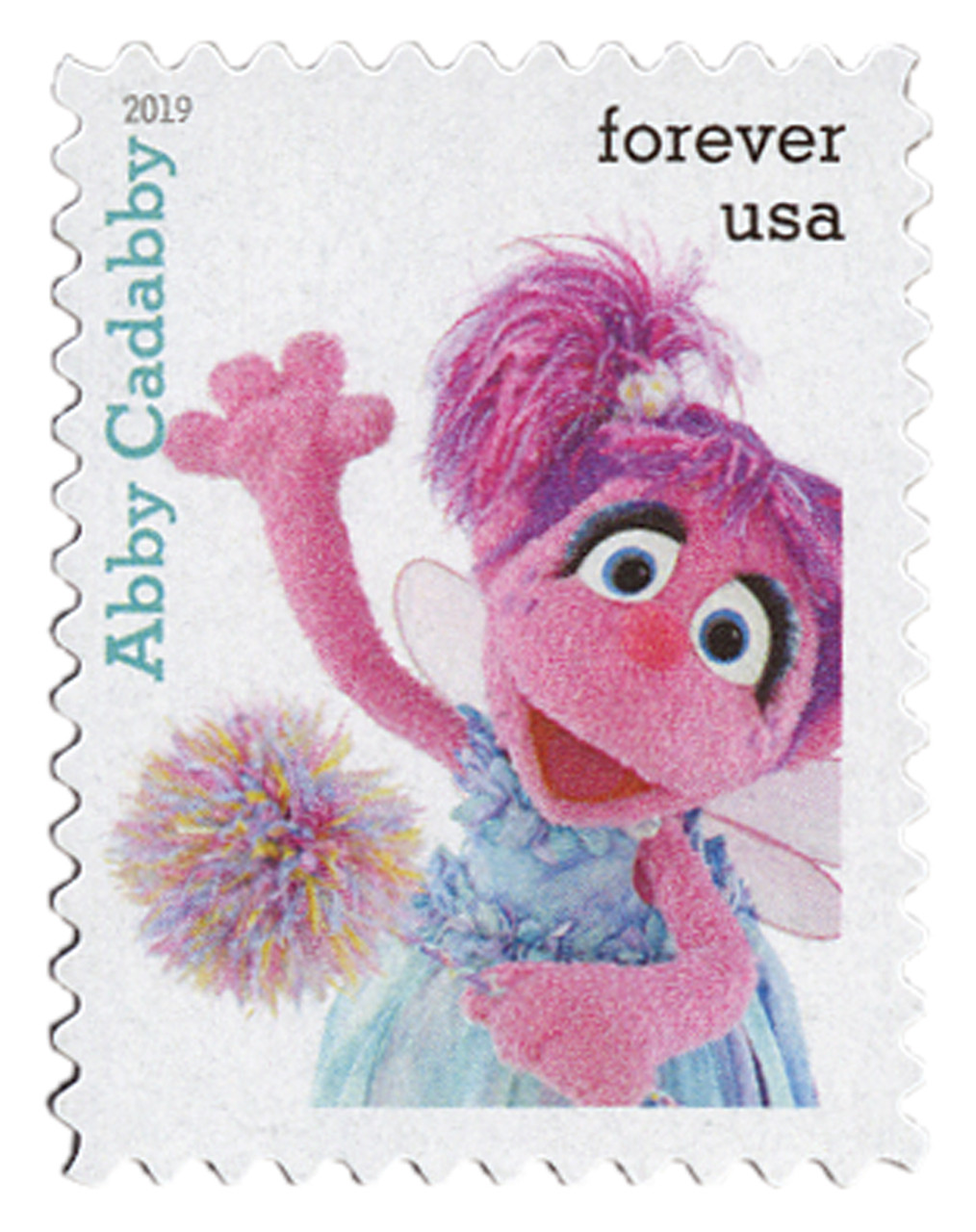 5394h - 2019 First-Class Forever Stamp - Sesame Street: Abby